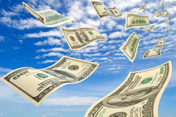 Geld in de lucht. — Stockfoto