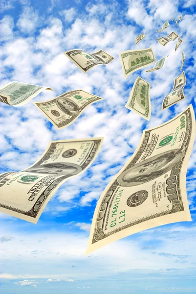 Money in the sky, vertical composition. — Stock Photo, Image