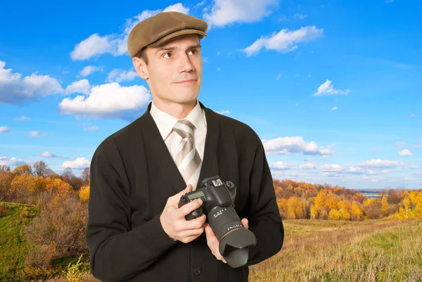 Photographer for shooting landscapes. — Stock Photo, Image