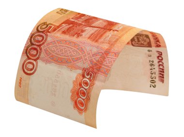 5000 ruble, kolaj, kontrur kurtarmak için fatura.