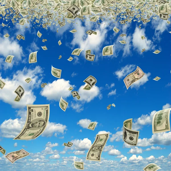 Geld in de lucht. — Stockfoto