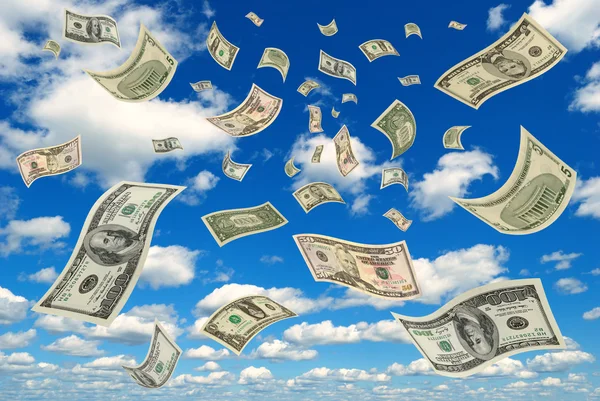 Деньги в небе. — стоковое фото