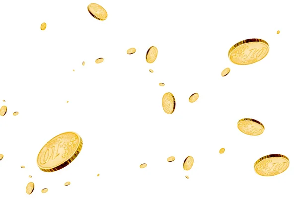 Coins in the air. — Stock Photo, Image