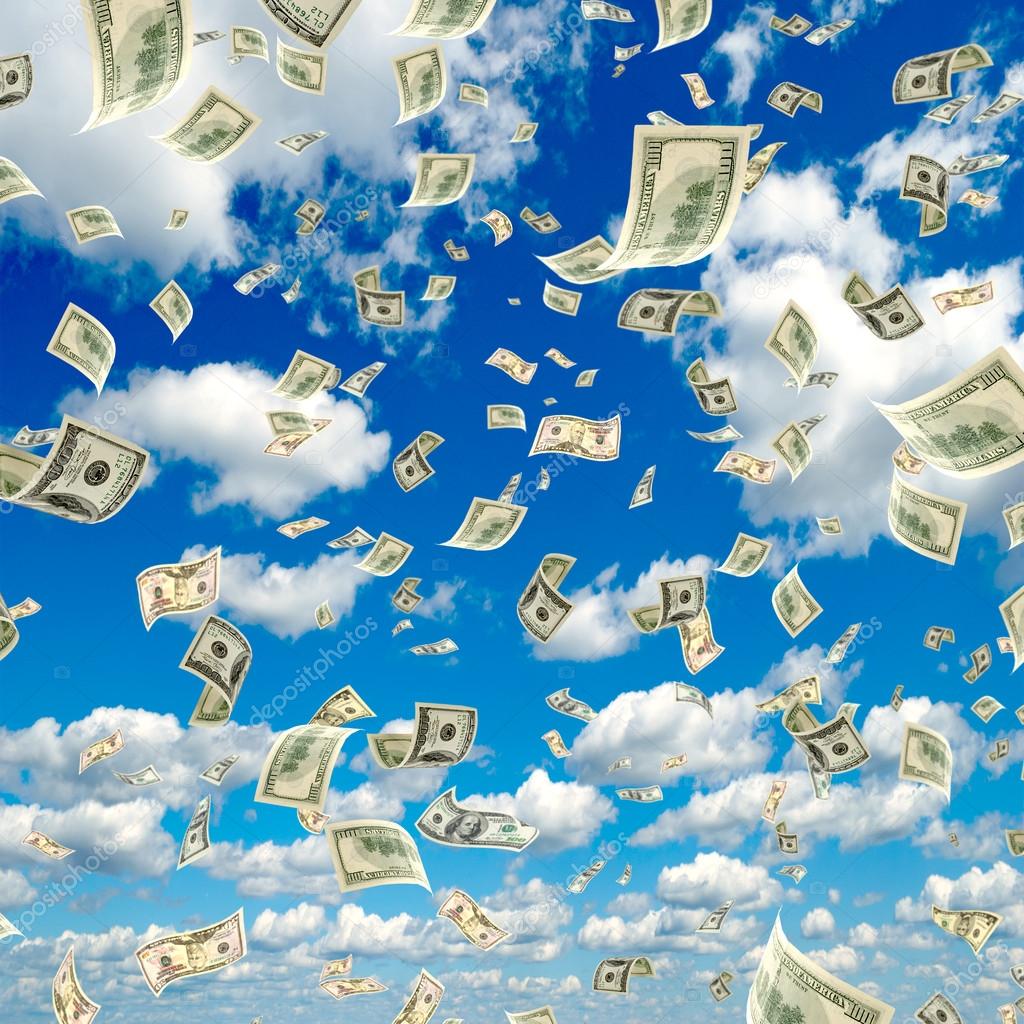 Money falling from the sky. ⬇ Stock Photo, Image by © rrraum #45941381