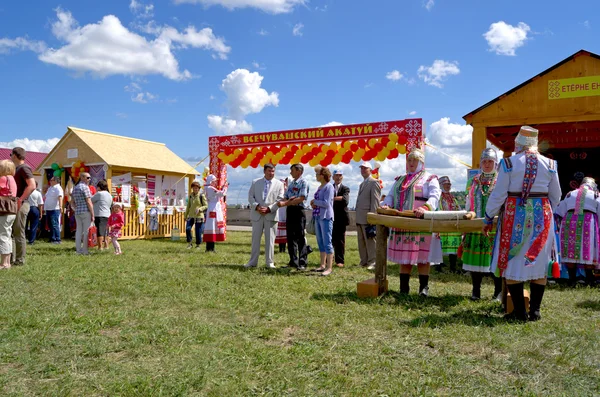 Cheboksary, Russia, Chuvash holiday "Akatui" 24.06.2014. — Stock Photo, Image