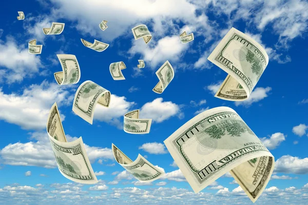 Geld in de lucht. — Stockfoto