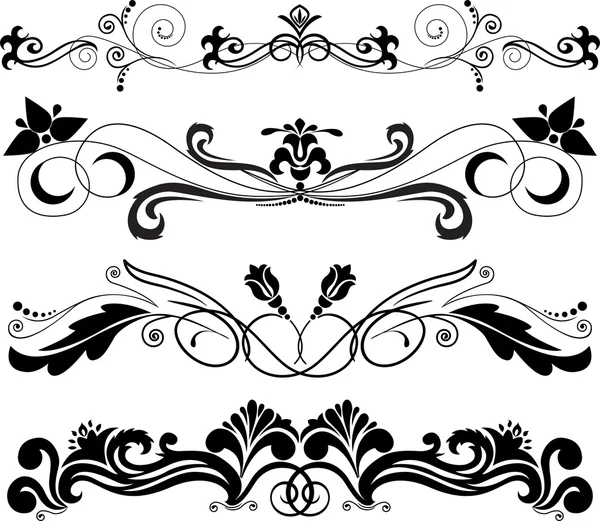 Set of horizontal ornaments — Stock Vector