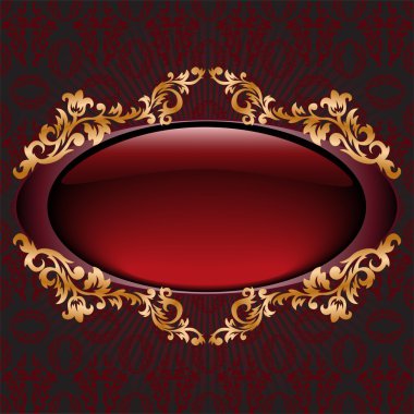 Kırmızı ile yaldızlı skeç