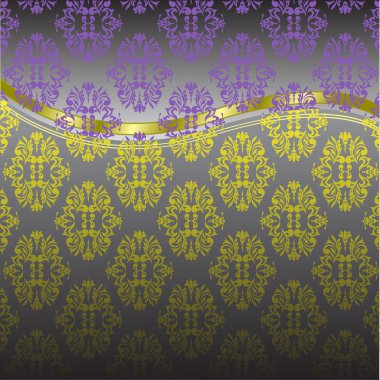 Yellow violet pattern clipart