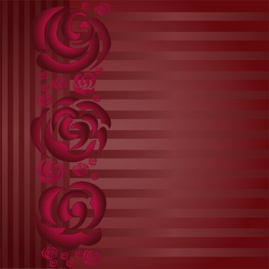 Gül ile asimetrik arka plan