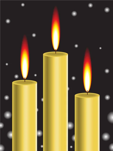 Gold candle — Stock Vector