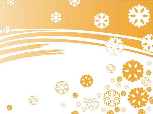 Orange snowflakes — Stock Vector