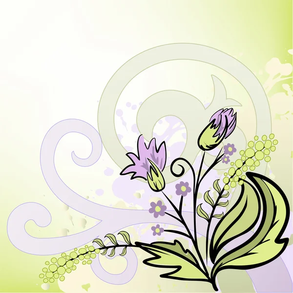 Abstract background with a bouquet — Stock Vector