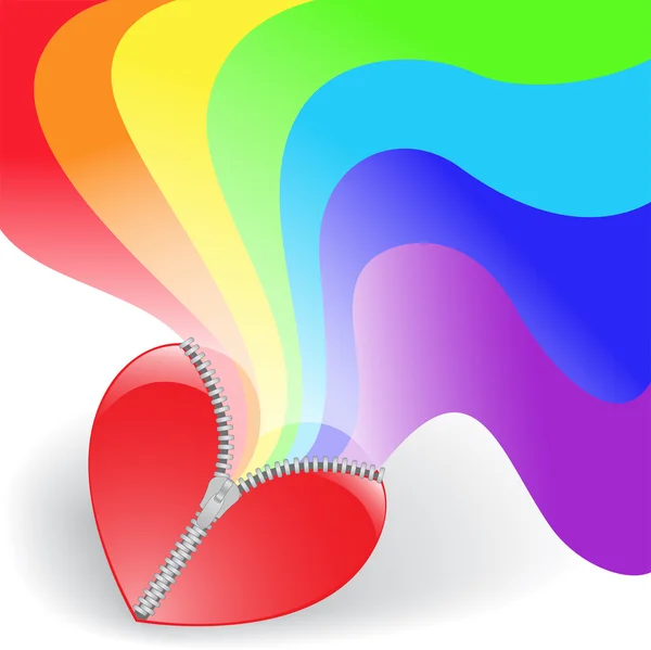 Arco-íris do coração —  Vetores de Stock