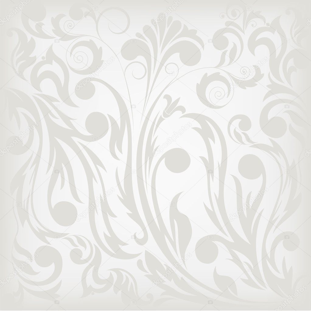 Gray floral background Stock Vector Image by ©Needle 13158411