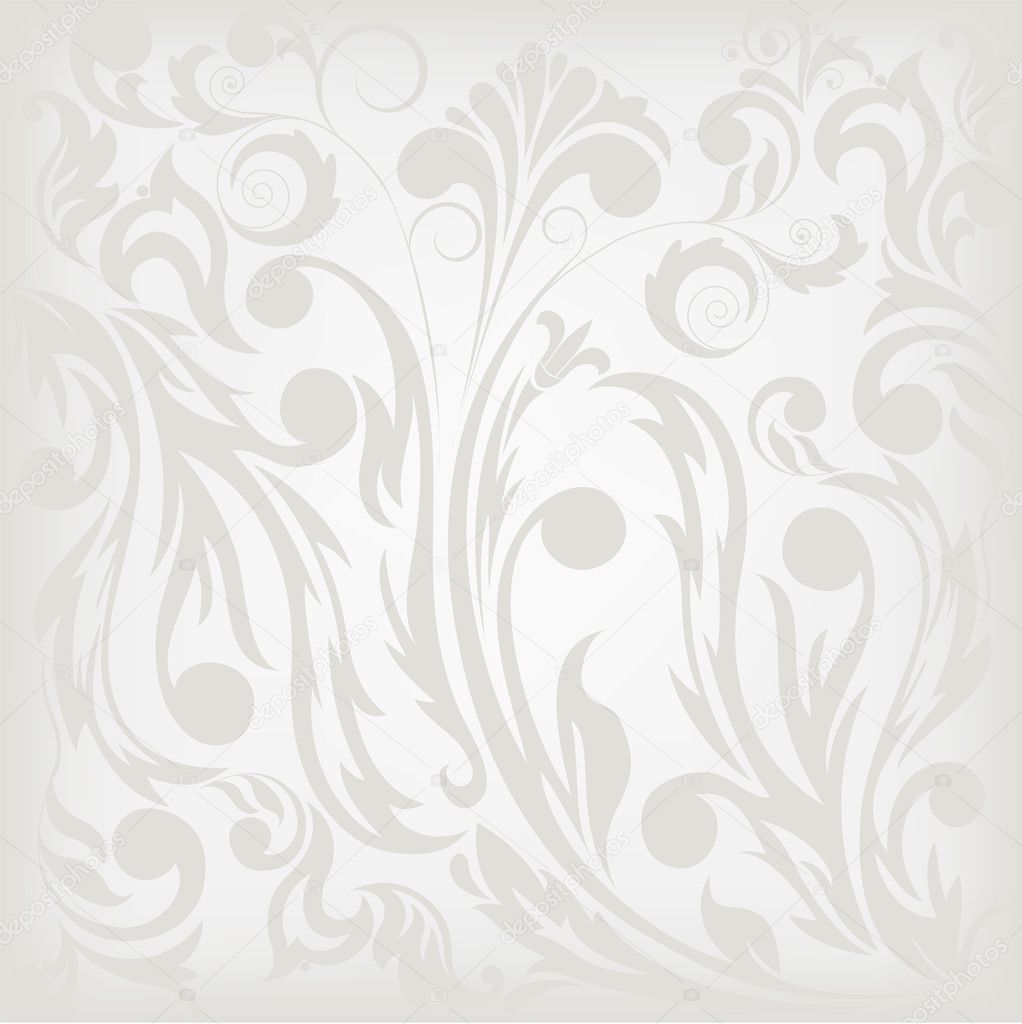 Gray floral background