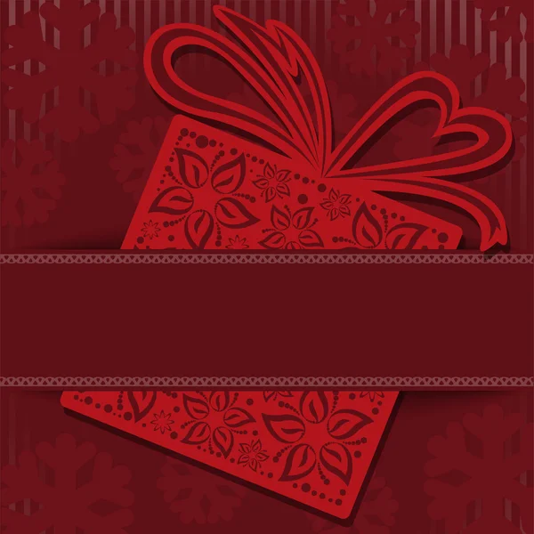 Red gift box — Stock Vector