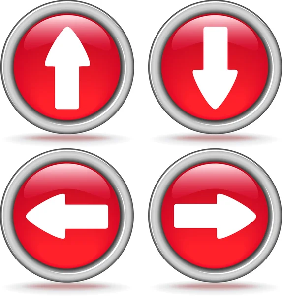 Définir le bouton avec flèche — Image vectorielle