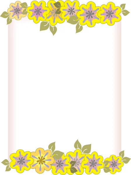 Page avec les fleurs — Image vectorielle