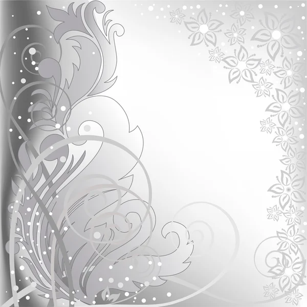 Fond gris avec des fleurs — Image vectorielle