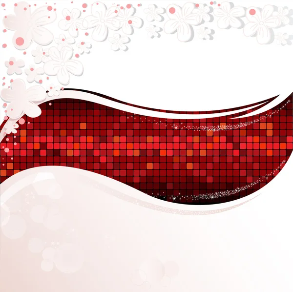 Red Wave on White — Stock Vector