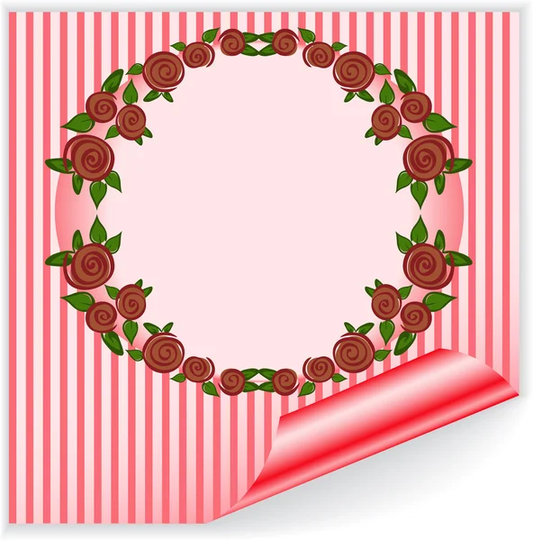 Cornice rosa con angolo curvo — Vettoriale Stock