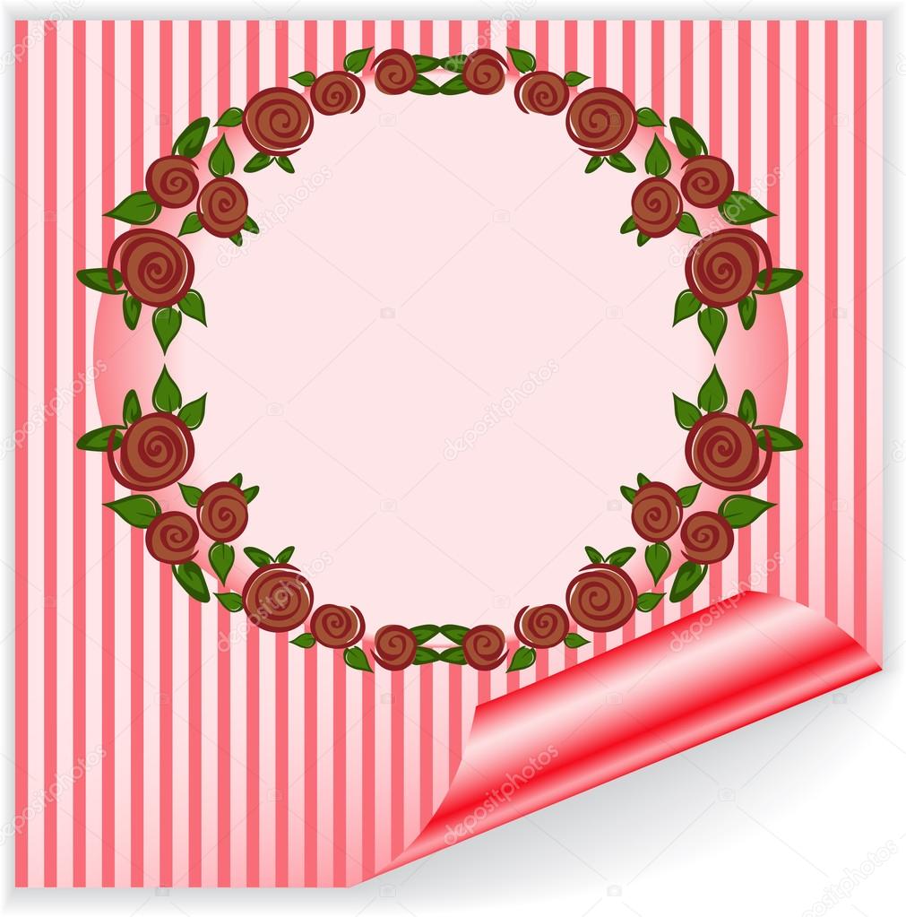 pink frame with curved corner