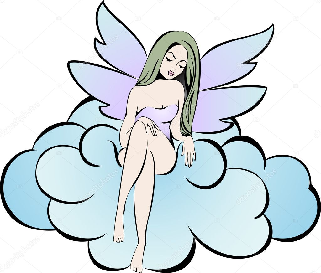 Fairy with purple wings