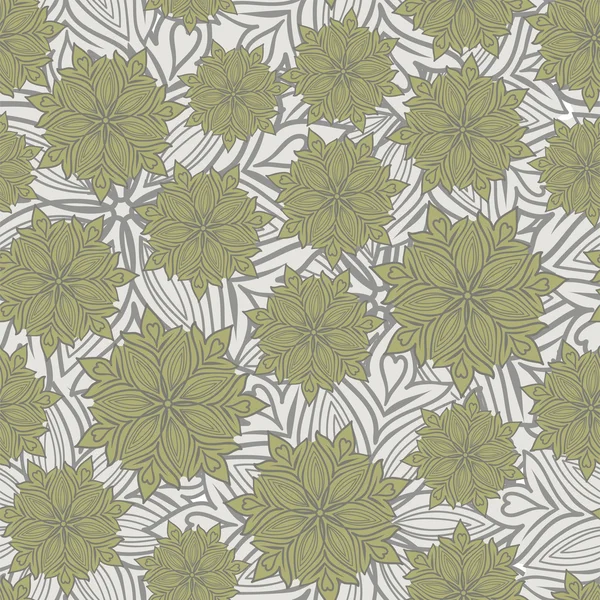 Grijze floral achtergrond — Stockvector