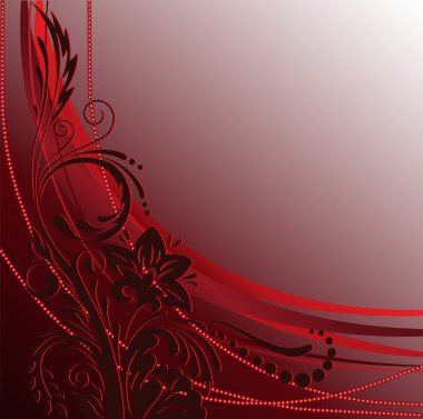 koyu kırmızı süsleme