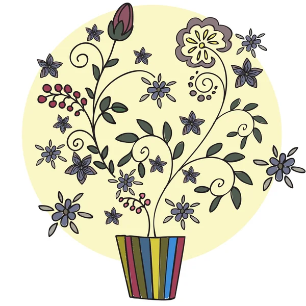 Flower in a pot — Stock Vector