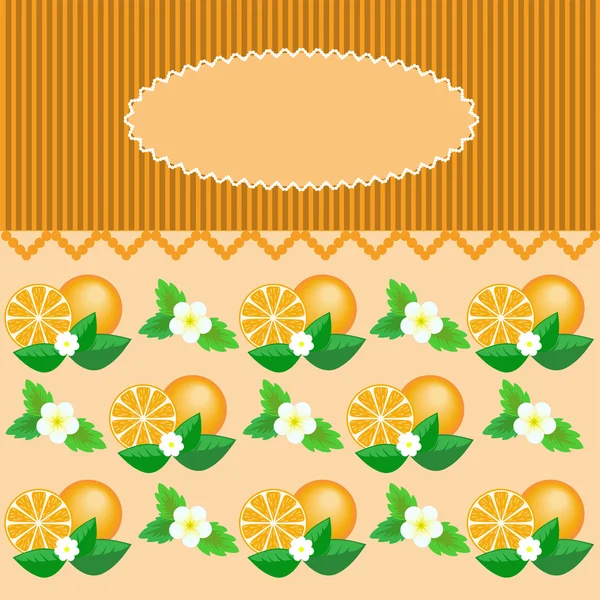 Frame with oranges — Stock Vector