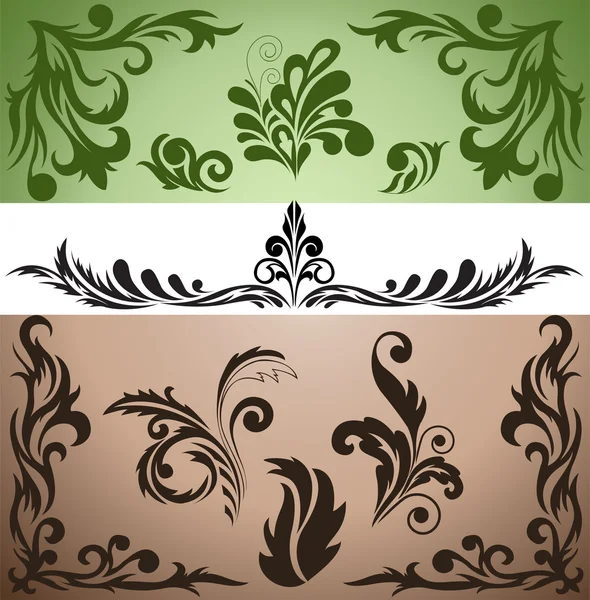 Set of decorative elements — Stock Vector