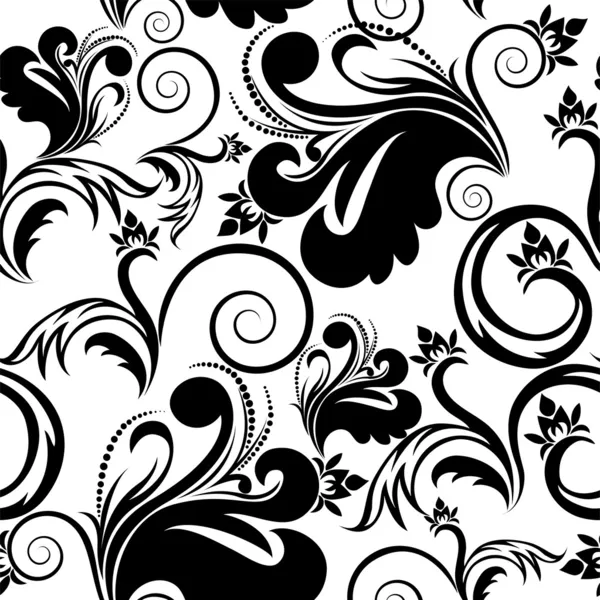 Black and white seamless background — Stock Vector