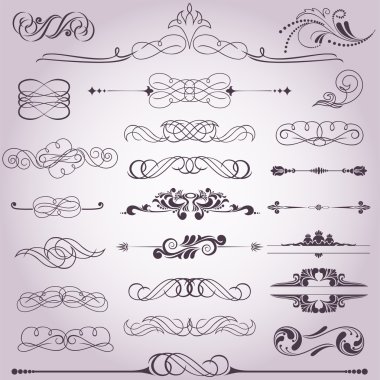 collection of decorative elements 8 clipart