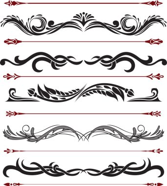 collection of decorative elements 9 clipart