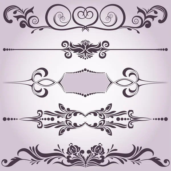 Colección de elementos decorativos 6 — Vector de stock