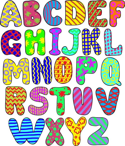 Farbenfrohes Alphabet — Stockvektor