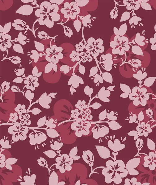 Borgonha fundo floral — Vetor de Stock