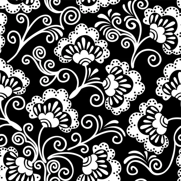 Black and white seamless background — Stock Vector