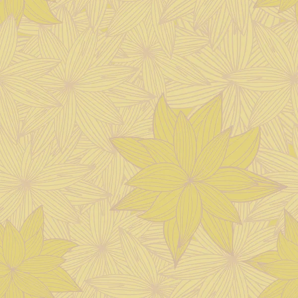 Amarillo floral sin costura — Archivo Imágenes Vectoriales