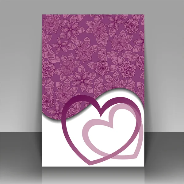 Postcard with hearts — Stock Vector