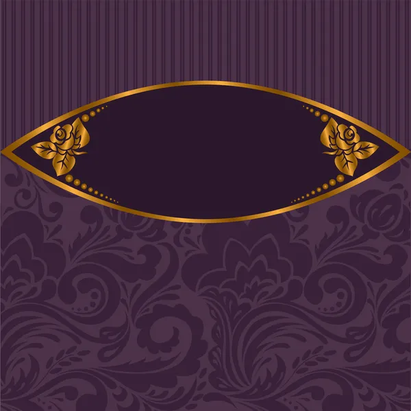 Gilt vignette on purple Stock Illustration