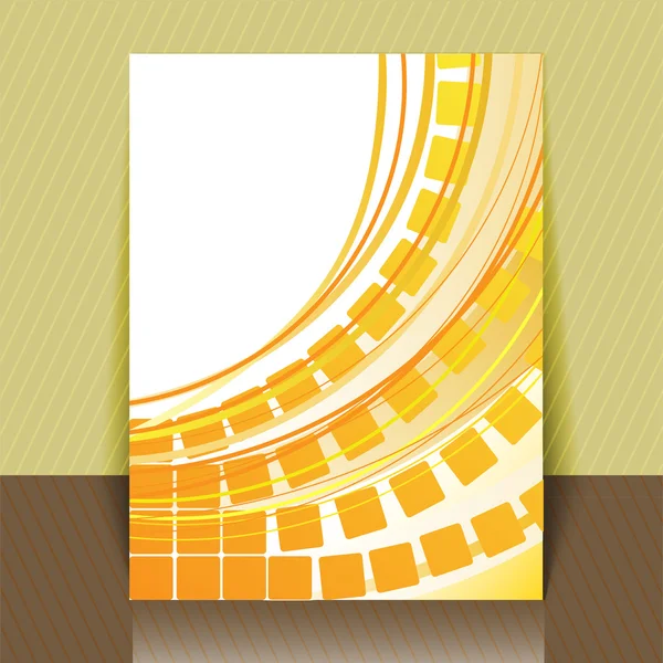 Flyer avec carrés jaunes — Image vectorielle