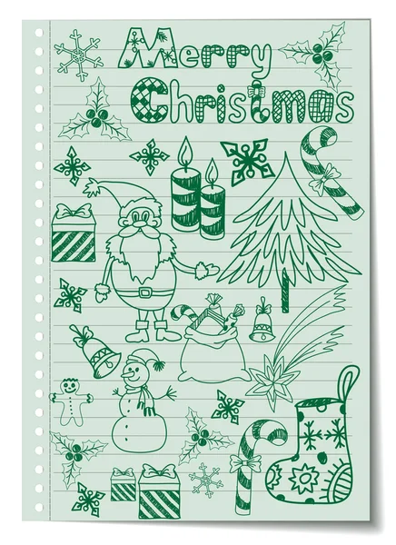 Doodle de Noël — Image vectorielle