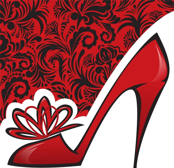 Chaussure rouge — Image vectorielle