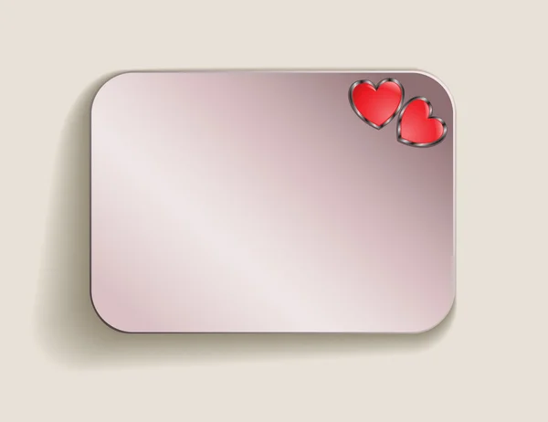 Tarjeta con corazones — Vector de stock