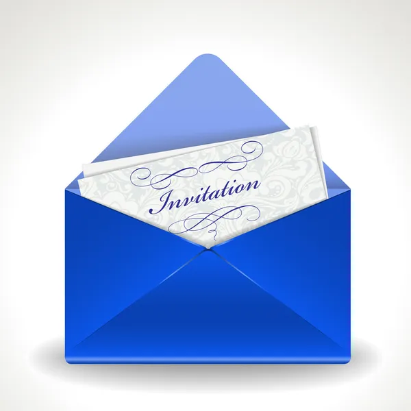 Envelope azul —  Vetores de Stock