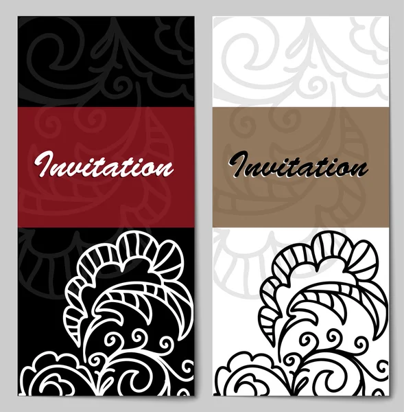 Conjunto de invitaciones — Vector de stock