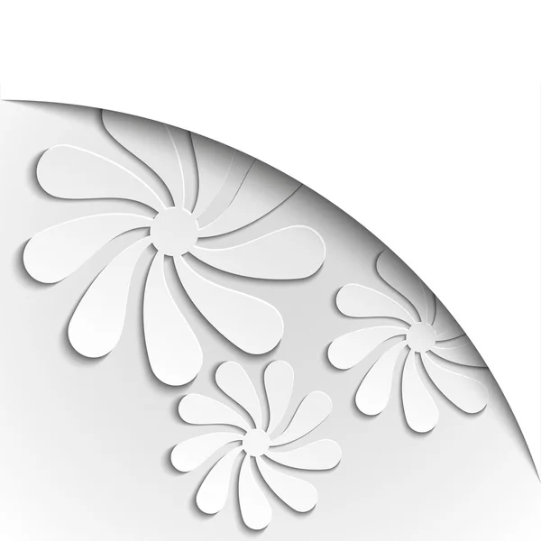 White flower background — Stock Vector